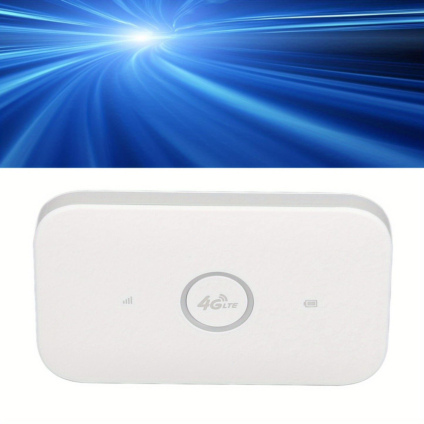 4G LTE Mobile Hotspot 300Mbps Portable WiFi Device Wireless Pocket Router Supports 10 Users with SIM Card Slot for Travel White