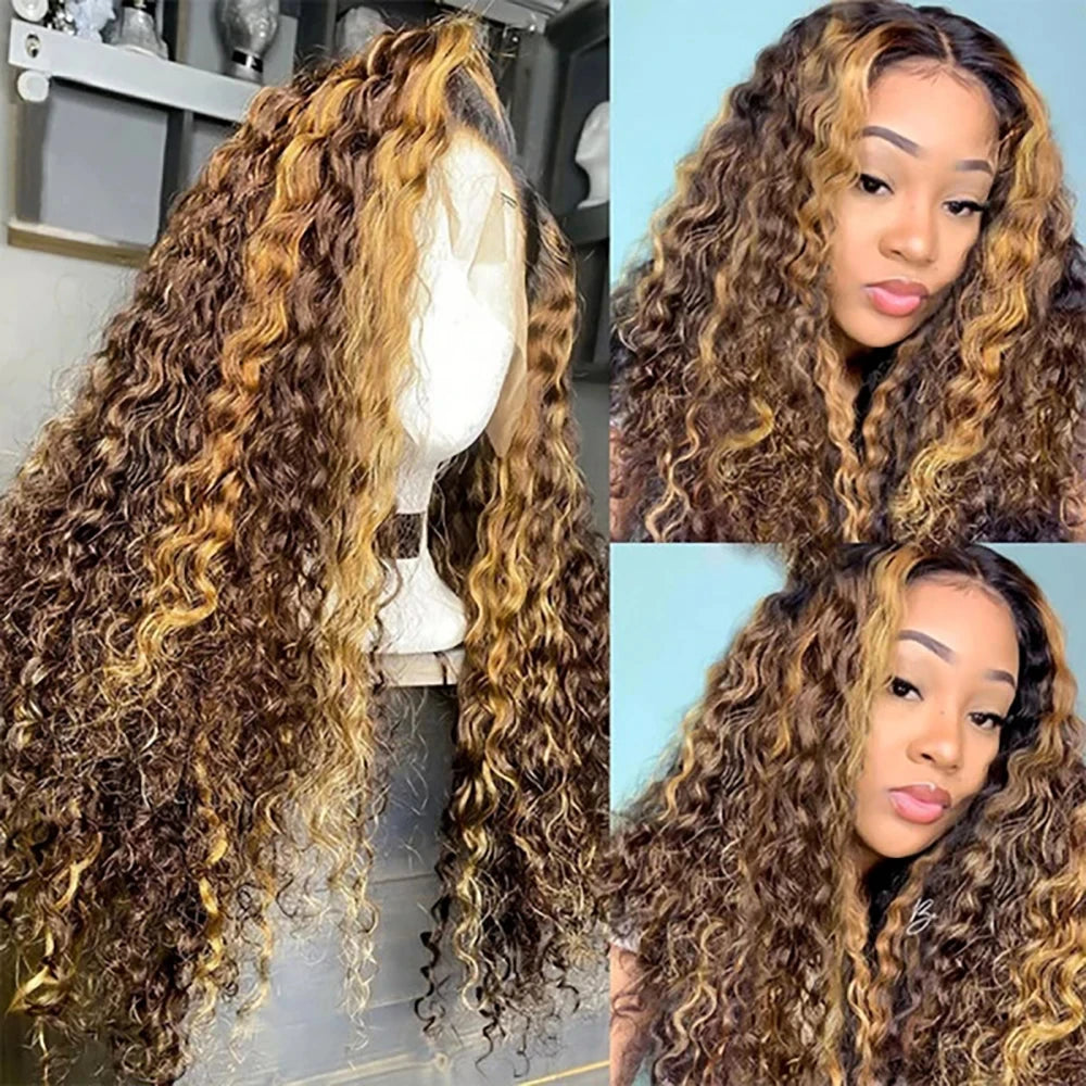 Lafino P4/27 Highlight Wig Human Hair 13x6 Hd Lace Frontal Wig 13x6 Deep Wave Wigs Curly Wigs Water Wave Human Hair Brazilian