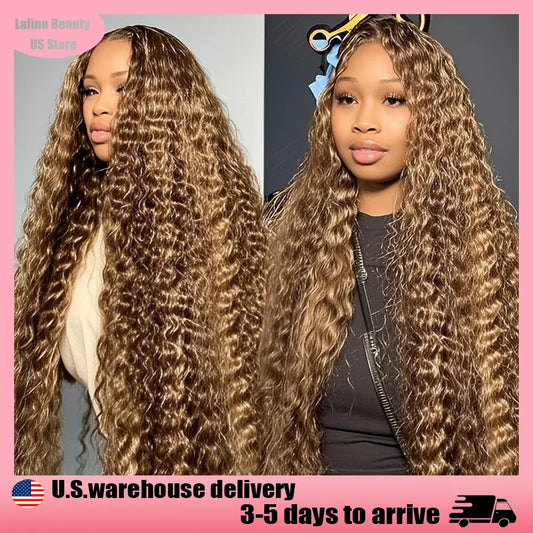 Lafino P4/27 Highlight Wig Human Hair 13x6 Hd Lace Frontal Wig 13x6 Deep Wave Wigs Curly Wigs Water Wave Human Hair Brazilian