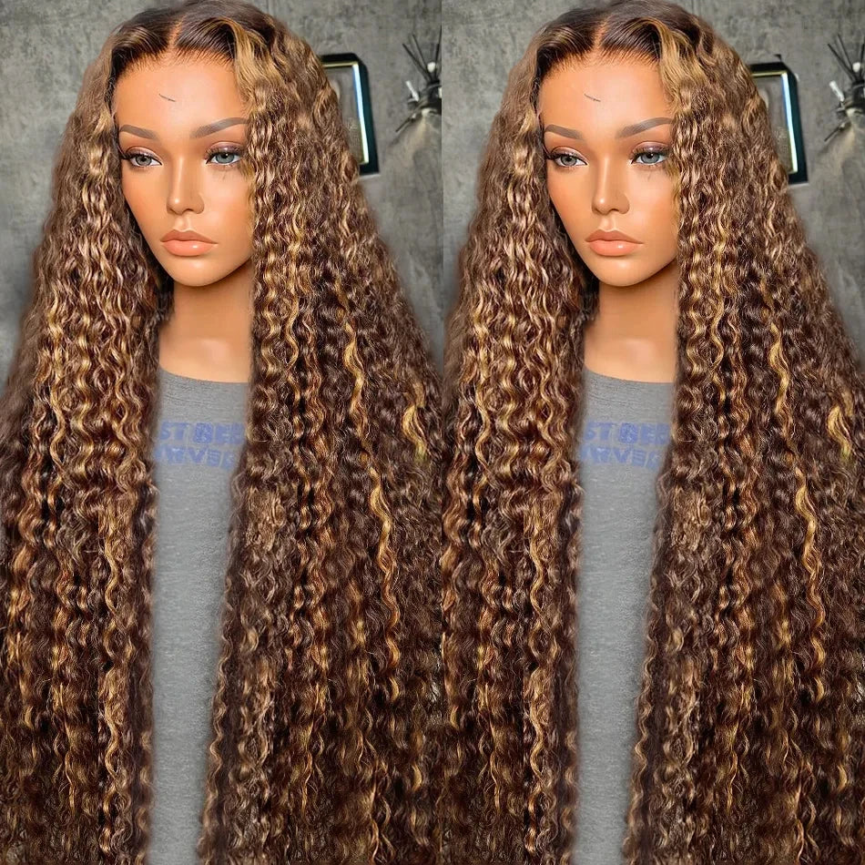 Lafino P4/27 Highlight Wig Human Hair 13x6 Hd Lace Frontal Wig 13x6 Deep Wave Wigs Curly Wigs Water Wave Human Hair Brazilian