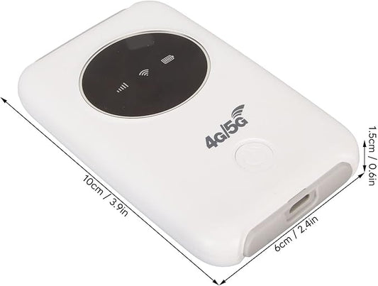 4G LTE Mobile Hotspot, Unlocked 5G Hotspot Device, 300Mbps Mobile Router Built in 3200MAh Battery, Supports 10 Devices, for Party, Travel, Business Trip, Work, Outdoor Live